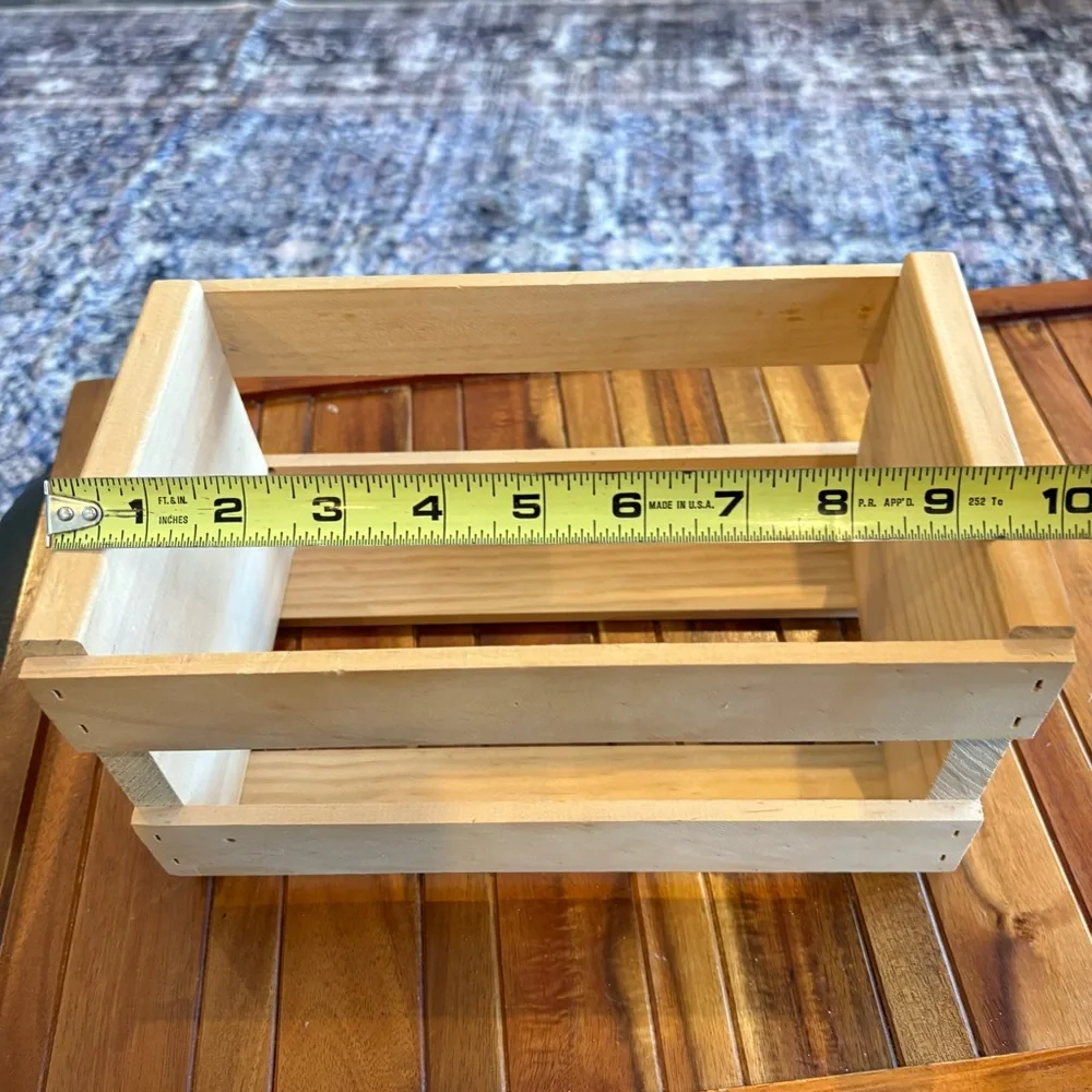 Napa Valley Single row 10x6x6” wooden disk crate square label
